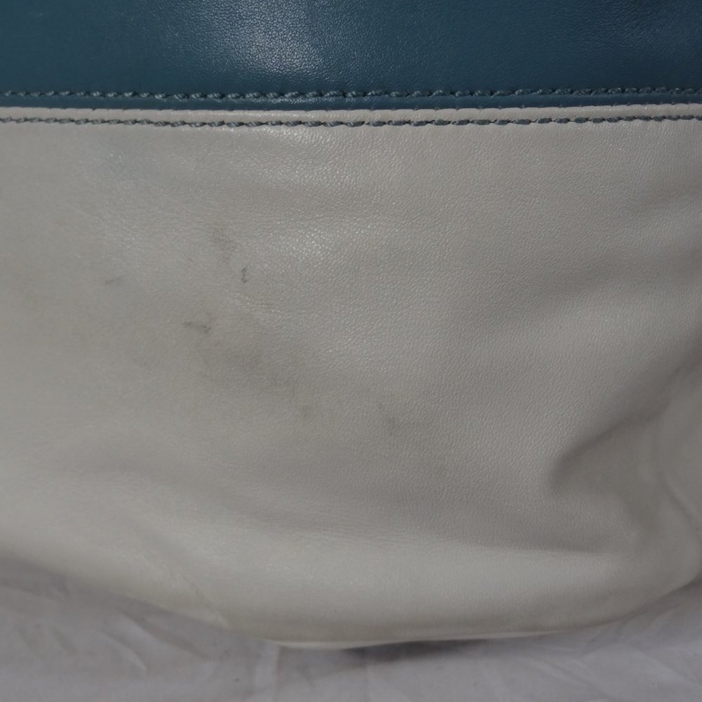Coach F13357 White Blue Rugby Duffle Bucket Bag - Picture 5 of 12